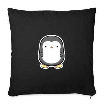 Little Penguin Cartoon Sticker - Sofa pillowcase 17,3'' x 17,3'' (45 x 45 cm) - black - Front