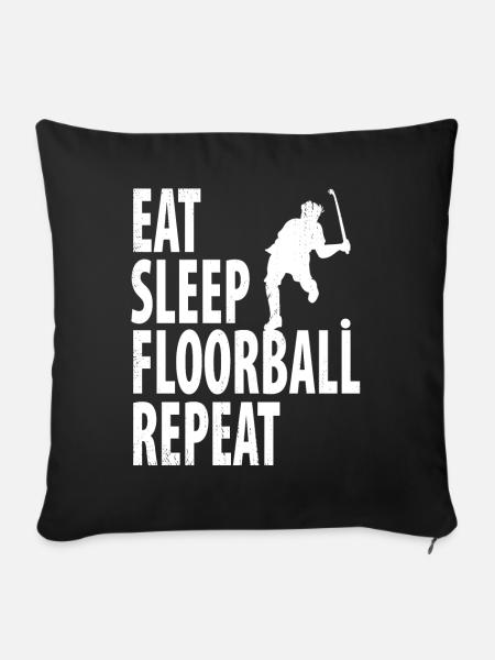 Floorball - Sofakissenbezug 45 x 45 cm - Schwarz