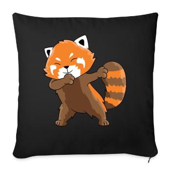 Dabbing Red Panda - Sofa pillowcase 17,3'' x 17,3'' (45 x 45 cm) - black - Front