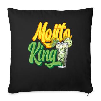 Mojito Roi - Housse de coussin décorative 45 x 45 cm - noir - Devant