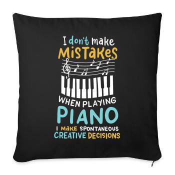 Pianiste Pianiste Musiciens Musique Keyboard - Housse de coussin décorative 45 x 45 cm - noir - Devant