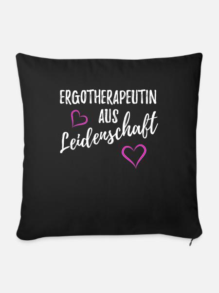 ERGOTHERAPEUTIN - Sofakissenbezug 45 x 45 cm - Schwarz