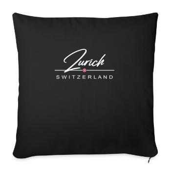 Zurich, Suisse - Housse de coussin décorative 45 x 45 cm - noir - Devant