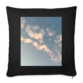 Pastel Clouds Sky Zen Design - Sofa pillowcase 17,3'' x 17,3'' (45 x 45 cm) - black - Front