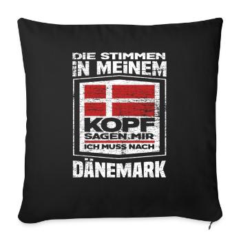 Dänemark Stimmen - Sofakissenbezug 45 x 45 cm - Schwarz - Vorne