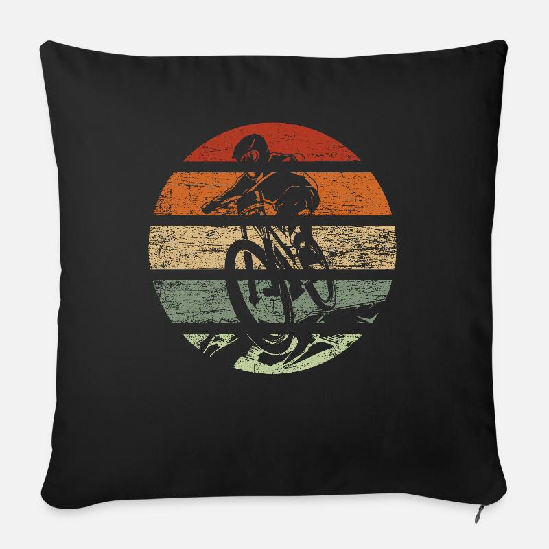 Fahrrad Retro - Sofakissenbezug 45 x 45 cm - Schwarz