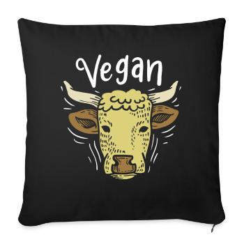 Veganer Vegan - Sofakissenbezug 45 x 45 cm - Schwarz - Vorne