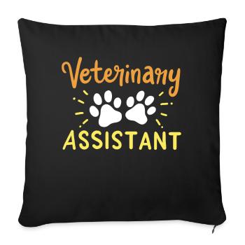 Veterinary Assistant Vet Tech - Sofa pillowcase 17,3'' x 17,3'' (45 x 45 cm) - black - Front