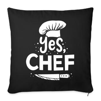 Cook Cooking Chef - Sofa pillowcase 17,3'' x 17,3'' (45 x 45 cm) - black - Front
