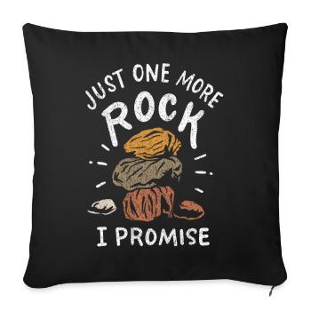 Géologie Géologue Rockhound Rockhounding - Housse de coussin décorative 45 x 45 cm - noir - Devant