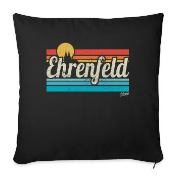 Ehrenfeld Veedel Cologne Quarter Retro Vintage Surfer - Sofa pillowcase 17,3'' x 17,3'' (45 x 45 cm) - black - Front