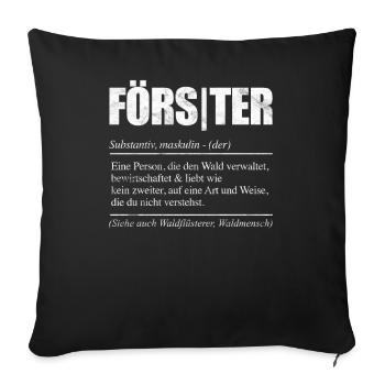 Förster - Sofakissenbezug 45 x 45 cm - Schwarz - Vorne
