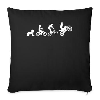 Cadeau de CV de motocycliste de motocross - Housse de coussin décorative 45 x 45 cm - noir - Devant
