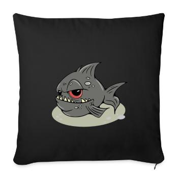 Piranha - Housse de coussin décorative 45 x 45 cm - noir - Devant