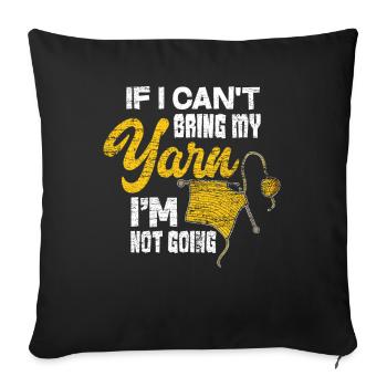 Crochet - Housse de coussin décorative 45 x 45 cm - noir - Devant