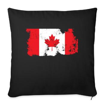 Canada Canada maple leaf flag - Sofa pillowcase 17,3'' x 17,3'' (45 x 45 cm) - black - Front