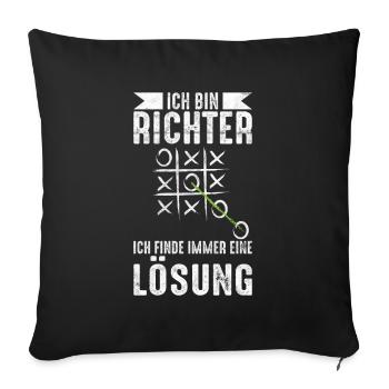 Richter Recht Urteil Amt Geschenk - Sofakissenbezug 45 x 45 cm - Schwarz - Vorne
