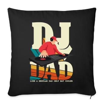 DJ Dad Produzent Beatmaker Papa Vatertag - Sofakissenbezug 45 x 45 cm - Schwarz - Vorne