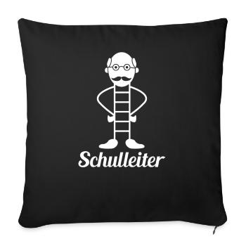 Schulleiter Geschenkidee - Sofakissenbezug 45 x 45 cm - Schwarz - Vorne