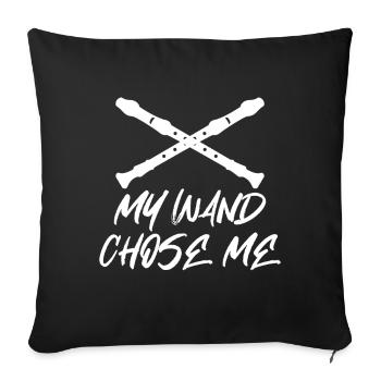 My wand chose me - Flöte Klarinette - Sofakissenbezug 45 x 45 cm - Schwarz - Vorne