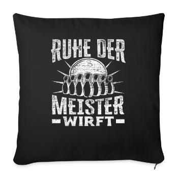 Kegeln Verein - Sofakissenbezug 45 x 45 cm - Schwarz - Vorne