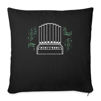 organ - Sofa pillowcase 17,3'' x 17,3'' (45 x 45 cm) - black - Front