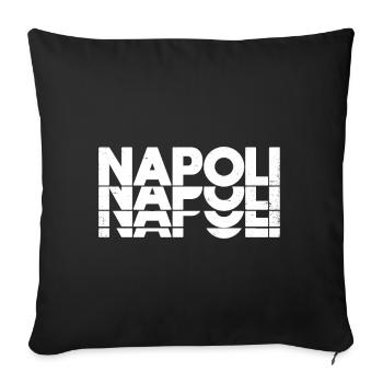 Napoli Naples - Sofa pillowcase 17,3'' x 17,3'' (45 x 45 cm) - black - Front