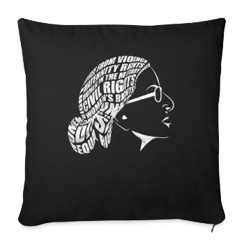 Ruth Bader Ginsburg Menschenrecht Recht Feminismus - Sofakissenbezug 45 x 45 cm - Schwarz - Vorne