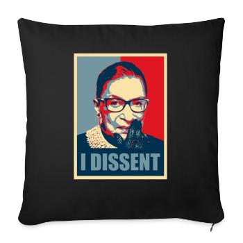 Ruth Bader Ginsburg Feministin Politik - Sofakissenbezug 45 x 45 cm - Schwarz - Vorne