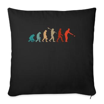 Boule evolution - Sofa pillowcase 17,3'' x 17,3'' (45 x 45 cm) - black - Front