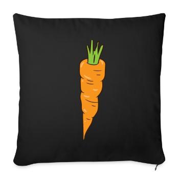 Carotte Halloween Costume Légumes Carottes - Housse de coussin décorative 45 x 45 cm - noir - Devant