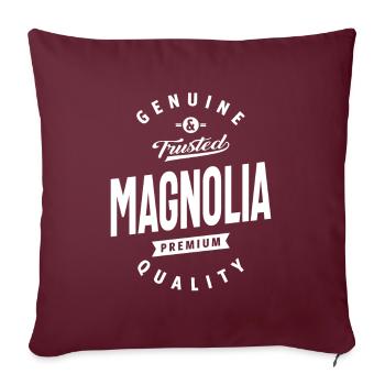 Magnolia Personalized Name Birthday Gift - Sofa pillowcase 17,3'' x 17,3'' (45 x 45 cm) - burgundy - Front