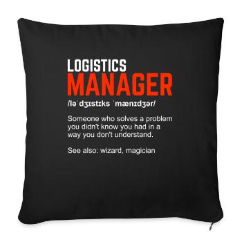 Logistics manager logistics manager gift - Sofa pillowcase 17,3'' x 17,3'' (45 x 45 cm) - black - Front