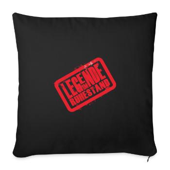 Adjustable Reclining Legend Design Retiree - Sofa pillowcase 17,3'' x 17,3'' (45 x 45 cm) - black - Front