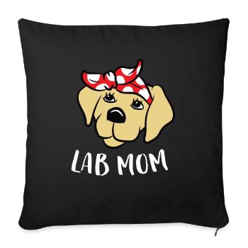 Lustige Labrador Mom Ever Labrador Hund - Sofakissenbezug 45 x 45 cm - Schwarz - Vorne