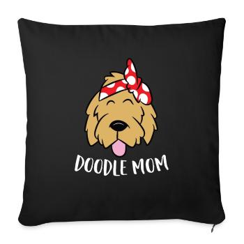 Doodle Mom Goldendoodle Mother Doodle Mama - Sofa pillowcase 17,3'' x 17,3'' (45 x 45 cm) - black - Front
