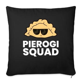 Pierogi Squad Poland Pierogi - Sofa pillowcase 17,3'' x 17,3'' (45 x 45 cm) - black - Front