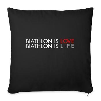 biathlon - Housse de coussin décorative 45 x 45 cm - noir - Devant