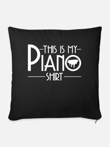 Klavierspieler Pianist - Sofakissenbezug 45 x 45 cm - Schwarz