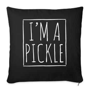 I am a cucumber cucumber vegan vegetarian - Sofa pillowcase 17,3'' x 17,3'' (45 x 45 cm) - black - Front