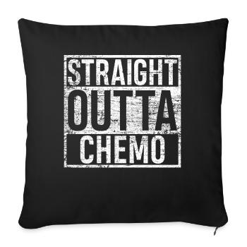 Chemo Chemotherapie - Sofakissenbezug 45 x 45 cm - Schwarz - Vorne