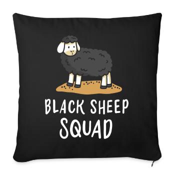 Mouton noir - Housse de coussin décorative 45 x 45 cm - noir - Devant