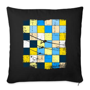 Glider pilot glider flying glider - Sofa pillowcase 17,3'' x 17,3'' (45 x 45 cm) - black - Front