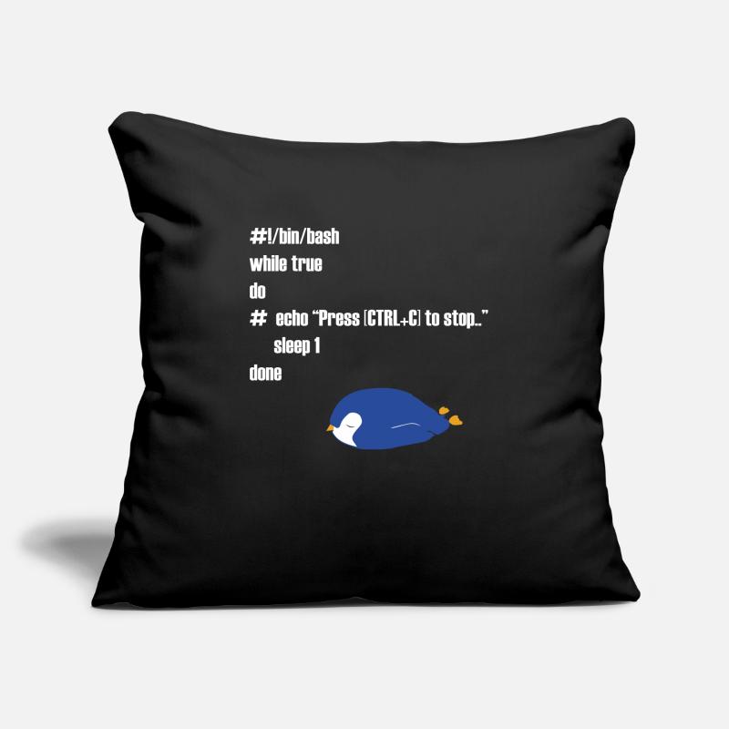 Cadeau drôle d'informaticien programmeur Linux Housse de coussin décorative 45 x 45 cm