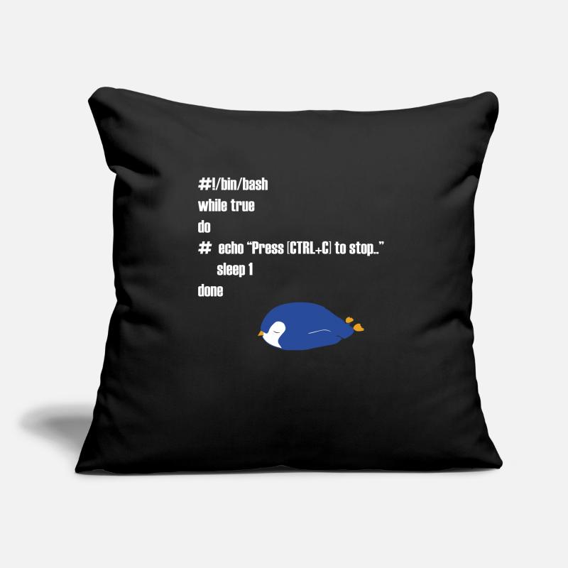 Cadeau drôle d'informaticien programmeur Linux Housse de coussin décorative 45 x 45 cm