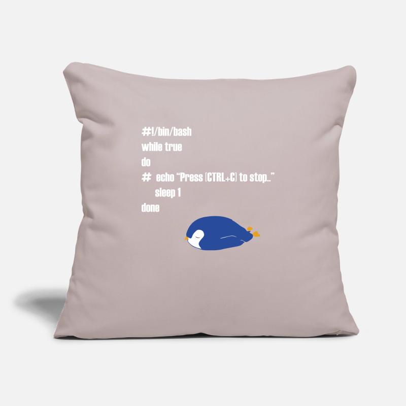 Cadeau drôle d'informaticien programmeur Linux Housse de coussin décorative 45 x 45 cm