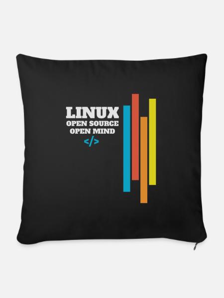 Linux Programmierer Administrator Geschenk - Sofakissenbezug 45 x 45 cm - Schwarz
