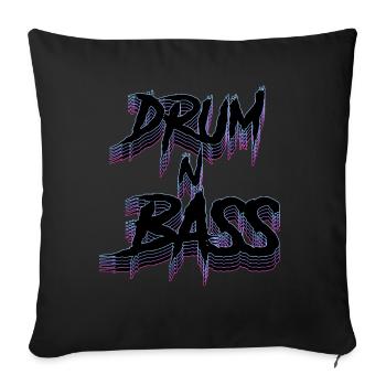 Drum N Bass DNB Drum & Bass Rave Dubstep Electro - Sofa pillowcase 17,3'' x 17,3'' (45 x 45 cm) - black - Front