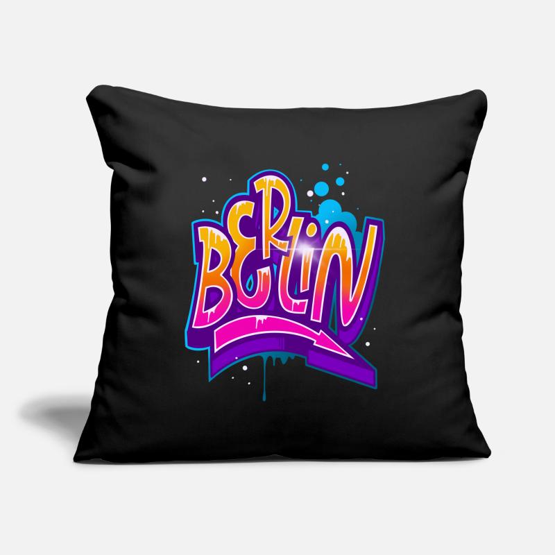 Graffiti de Berlin Housse de coussin décorative 45 x 45 cm