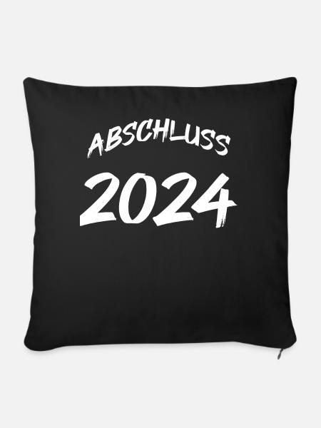 Abschluss 2024 - Sofakissenbezug 45 x 45 cm - Schwarz